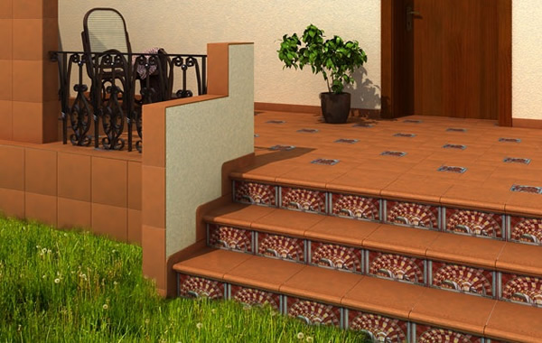 Пример отделки керамогранитом