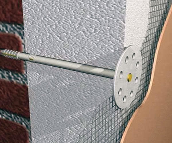 Схема крепления грибком