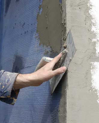 Штукатурка относится к мокрым способам отделки