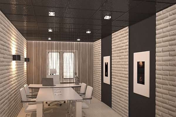 Стены, облицованные доломитом