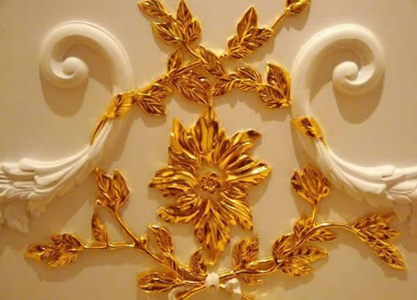 Сусальное золото в отделке лепнины