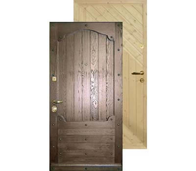 Отделка дверей деревянной вагонкой