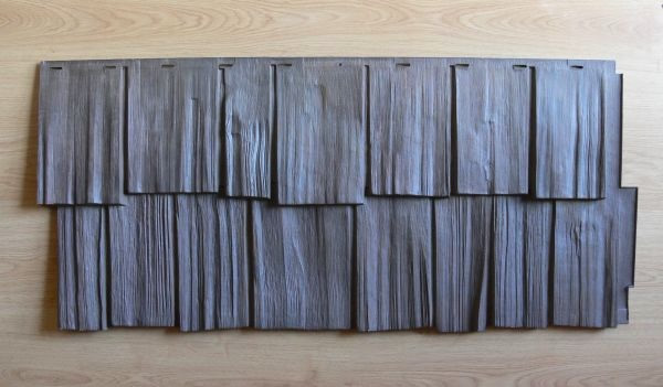 Цокольный сайдинг, стилизованный под черепицу