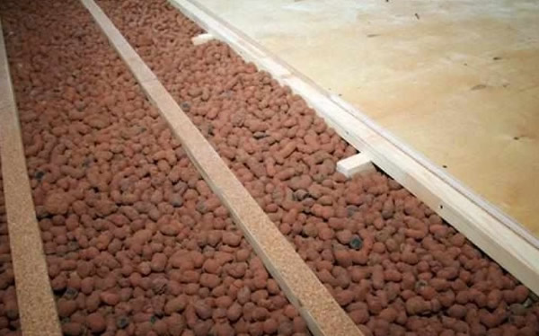 Укладка насыных полов из карамзита