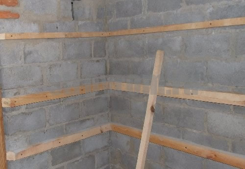 Установка деревянной обрешетки