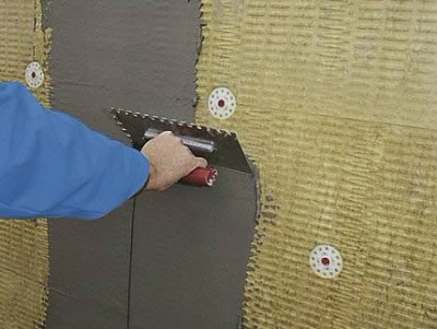 Утепление под облицовку плиткой