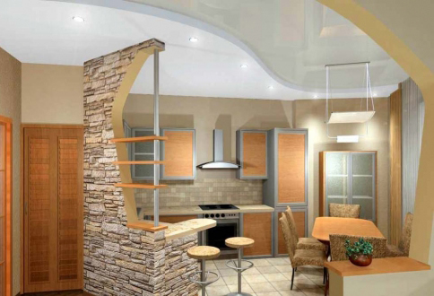 Вариант перепланировки хрущевки. Кухня