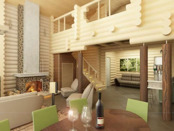 Плиточный пол в деревянном доме