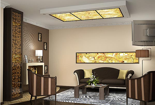 Витражные рамки в стильном интерьере