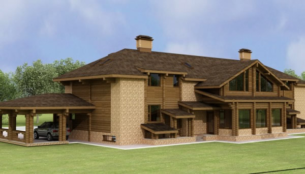 Скандинавский дом из клееного бруса