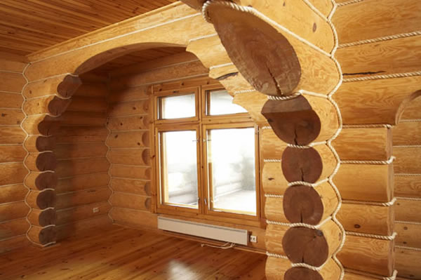 Внутренняя отделка декоративным канатом