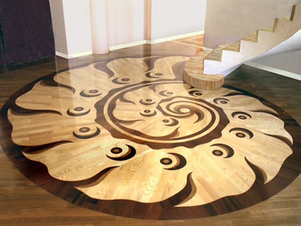 Художественный паркет: варианты отделки деревянного дома внутри