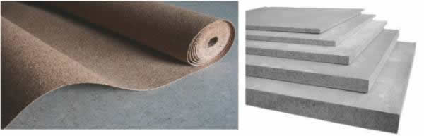 Резино-пробковая подложка и плиты ЦСП