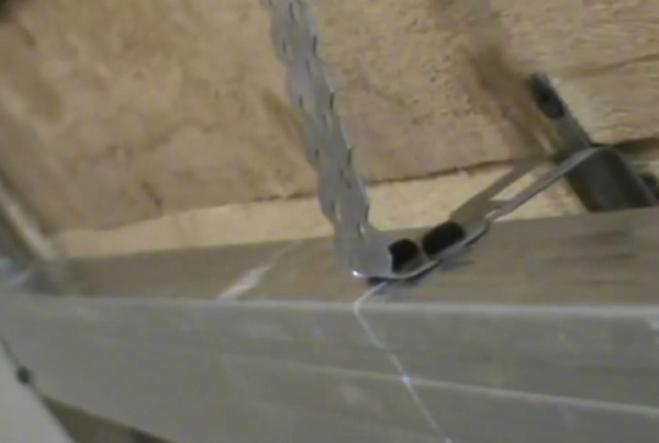 Загиб лишней части отвеса