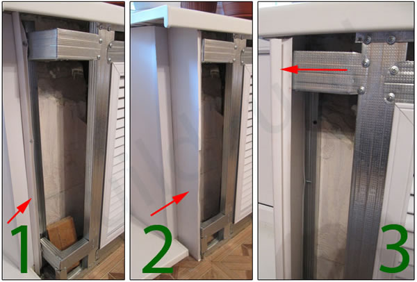 Закрепление Г-образных профилей