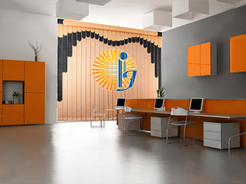 Жалюзи с рисунком в интерьере