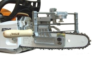 Заточка цепи ручным станком