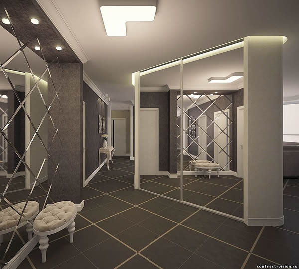 Зеркальная фацетовая плитка. Фото