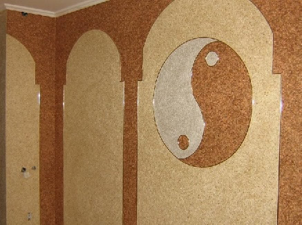 Жидкие обои в отделке